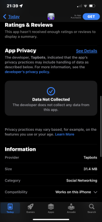 Ivory pour iOS ne collecte aucune donnée personnelle de l'usager de Mastodon.